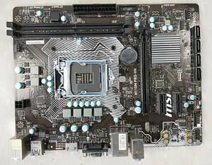 【中古パーツ】BIOS確認のみ、MSI H110M PRO-VH マザーボード ＩＯパネル付 LGA1151 ■MB2484