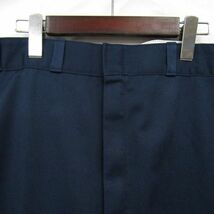 ビッグサイズ W50 L30 USA製 ディッキーズ Dickies ワーク チノ パンツ チノパン タロンジップ ネイビー 古着 2F2590_画像5