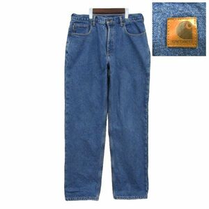 サイズ W36 L34 メキシコ製 カーハート Carhartt ストレート デニム パンツ ジーンズ 裏地あり 古着 2F1996