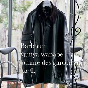 Barbour × JUNYA WATANABE COMMEdesGARCONS MAN leather Rider's bidet il jacket L Bab a- Junya Watanabe Comme des Garcons 