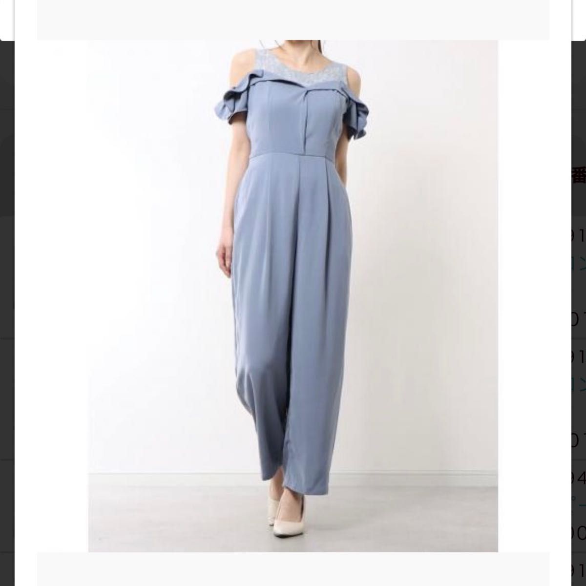 配送員設置 定価¥A オフショルフレアミディドレス