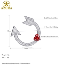 ブローチ 赤 レッド ハート 矢印 ジルコニア レディース 大人 かわいい おしゃれ_画像5