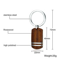 キーホルダー 指輪 リング ステンレス 木製 ウッド チェーン レディース メンズ_画像2