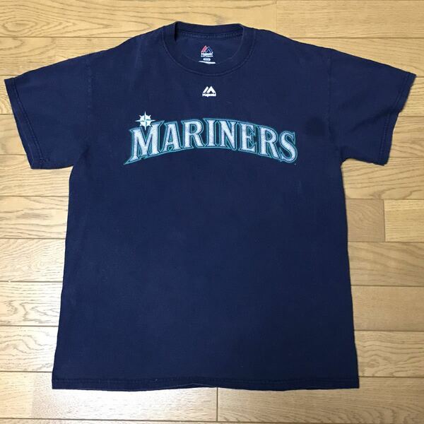 MLB SEATTLE MARINERS MEN’S SHORT SLEEVE T-SHIRTS (Majestic) size-M(着丈65身幅50) 中古 送料無料 NCNR