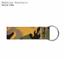 【新品・未使用】 Supreme webbing keychain Yellow Camo ステッカー付 / シュプリーム 23SS Week7_画像2