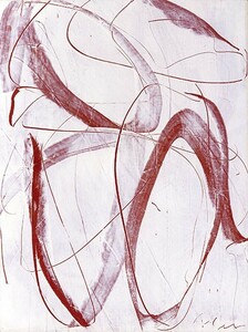 浜田浄作品「94-7-3」　油彩　紙　キャンバス　　裏にサイン、タイトル、年記　35×26.5　1994