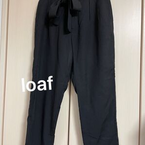 リボン テーパードパンツ ワイドパンツ