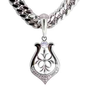  platinum necklace men's horseshoe Cross is possible to choose birthstone pendant flat futoshi . hose shoe 10 character .