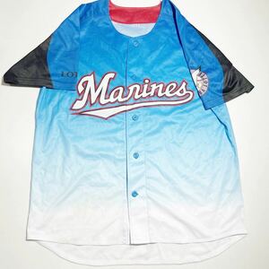 千葉ロッテマリーンズ lotte marines オフィシャル official NPB 日本プロ野球機構 水 ブルー ユニフォーム フリーサイズ