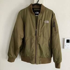 THE NORTH FACE ★MA-1 Mサイズ フライトジャケット JACKET Lサイズ相当 メンズ ジャンバー ma-1 アメカジ バイカー カーキ グリーン