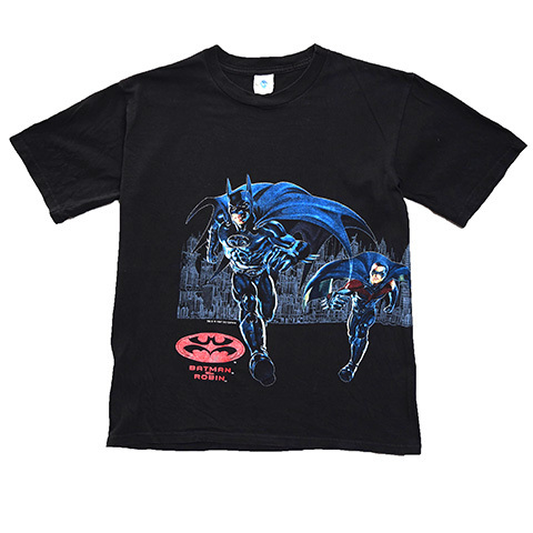 【XSサイズ】90S DCコミックス 映画 バットマン＆ロビン Mr.フリーズの逆襲 1997 ヴィンテージ Tシャツ USキッズXL メンズXS相当 BA3619
