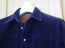 英国 Mothercare UK6-7 マザーケア 上質ビロード コットン 長袖シャツ 濃紫 120サイズ相当 送料無料_画像2