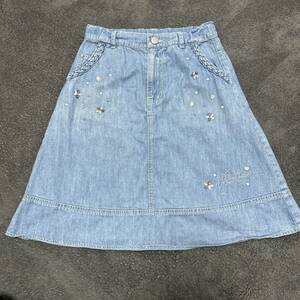  Mezzo Piano Denim skirt 140 centimeter size S bottoms Kids Junior girl woman mezzo piano