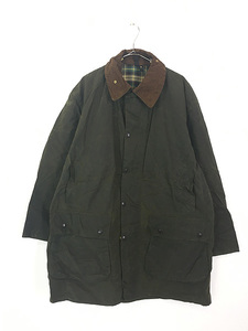 古着 80s 英国製 Barbour 2ワラント 「BORDER」 オイルド ワックス コーティング コート 44