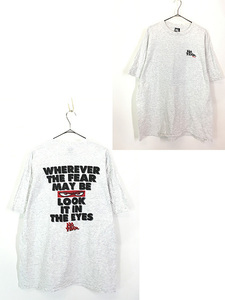 古着 90s USA製 NO FEAR 「EYES」 両面 グラフィック 100%コットン Tシャツ XL