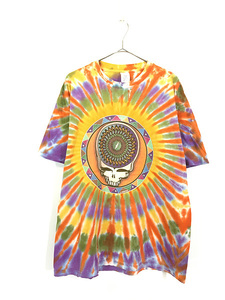 古着 90s USA製 Grateful Dead 「Steal Your Feathers」 デッドヘッド デッドベア ロック バンド タイダイ Tシャツ XL