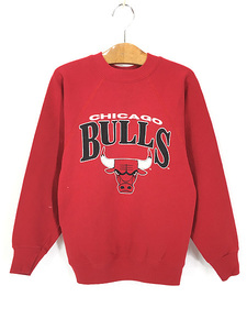  Kids old clothes 80s USA made NBA Chicago Bullsbruz print sweat sweatshirt M 10-12 -years old rank old clothes 
