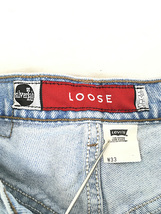 古着 90s USA製 Levi's Silver Tab 「Loose」 ブルー デニム ショーツ ショート パンツ W33_画像7