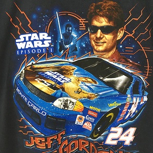 古着 90s Jeff Gordon × STAR WARS Episode1 レーシング ムービー Tシャツ XL位 古着の画像2