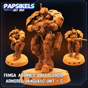Papsikels Pap-2107c03 fkmsa advance battle droid armored vanguard unit c 3Dプリント ミニチュア D＆D TRPG スターグレイブ 