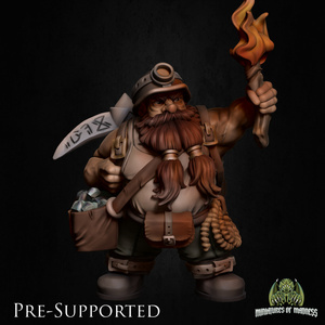 Miniature of Madness Mm-d003 Baldur The Adventurer 3Dプリント ドワーフ ミニチュア D＆D TRPG