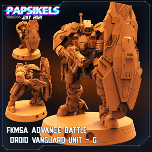 Papsikels Pap-2107c05 fkmsa advance battle droid armored vanguard unit g 3Dプリント ミニチュア D＆D TRPG スターグレイブ 