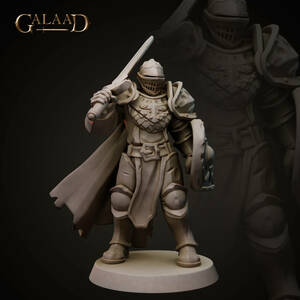 Galaad Miniatures Gaa-230206 Knight03 3Dプリントミニチュア