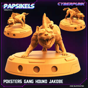 Papsikels pap-2201c14 POKSTERS_GANG_HOUND_JAKOBE 3Dプリント ミニチュア D＆D TRPG スターグレイブ サイバーパンク