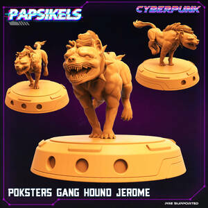 Papsikels pap-2201c15 POKSTERS_GANG_HOUND_JEROME 3Dプリント ミニチュア D＆D TRPG スターグレイブ サイバーパンク
