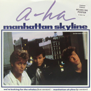 英国12inch☆ a-ha Manhattan Skyline (Extended Remix)（UK Warner Bros. W8405T）アーハ JUST LOOMIS