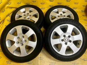 Ｋ-582☆195/60R16 GOODRIDE RADIAL RP28☆NISSAN 16x6J+45 5/114.3 ハブ径約66mm☆セレナ ラフェスタ等☆4本セット☆ニッサン☆日産☆