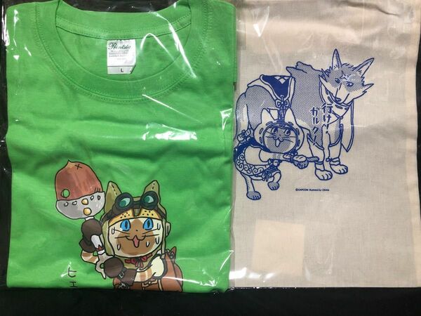 モンスターハンター 仕事猫　Tシャツ グリーン