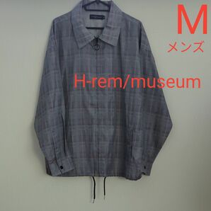 コーチジャケット　ジャケット　H-rem/musem エイチレムミュジアム　M メンズ　アウター　チェック柄