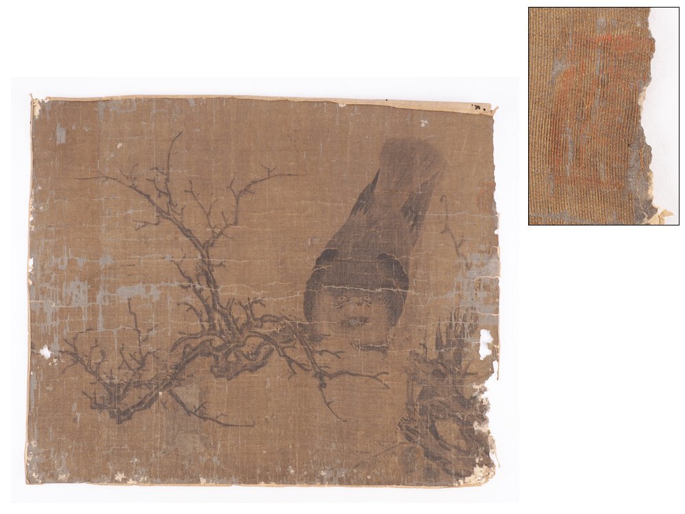 中古品情報 満園春色 巨大中国肉筆絹本掛軸 花鳥図 中国書画 中国 絵画