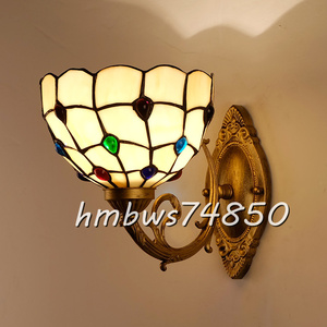 美品◆芸術品ステンドランプ ステンドグラス ウォールライト壁掛け照明 レトロな雰囲気 ティファニー ランプ