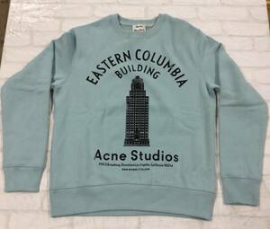 ■定価2.6万 Acne Studios アクネストゥディオズ プリント クルーネック スウェット イースタンコロンビアビル LA店 1周年記念 S ●230416