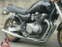 PRETTYRACING SPIDER KAWASAKI ゼファー750 Z2タイプ ショート管 マフラー メッキ フランジ無 大型車_画像1