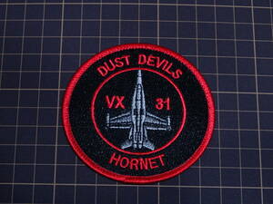 米軍納入工場製/米海軍VX-31ダストデビルズF/A-18ホーネットパッチ トップガン （ワッペン）
