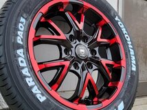 注目 17インチ タイヤ ホイール 4本 セット 車検対応 200系 ハイエース レジアスエース YOKOHAMA PARADA PA03 215/60R17_画像5