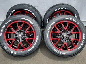 ハイエース 200系 ホイール タイヤ 17インチ 新品 4本セット 車検対応 ヨコハマタイヤ パラダ 215/60R17 ホワイトレター 純正車高可