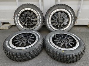 14インチ 新品 タイヤホイール 4本セット 軽トラ 軽バン 軽自動車 マッドスター MT 155/65R14 ホワイトレター 純正車高 リフトアップ