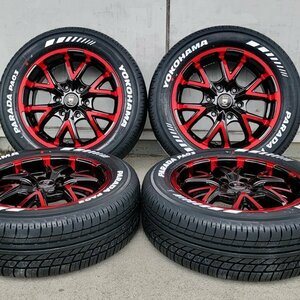 ハイエース 200系 ホイール タイヤ 17インチ 新品 4本セット 車検対応 ヨコハマタイヤ パラダ 215/60R17 ホワイトレター 純正車高可