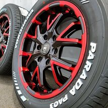 ハイエース 200系 ホイール タイヤ 17インチ 新品 4本セット 車検対応 ヨコハマタイヤ パラダ 215/60R17 ホワイトレター 純正車高可_画像6