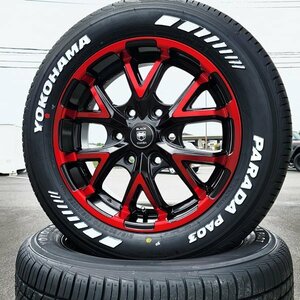 ハイエース 200系 ホイール タイヤ 17インチ 新品 4本セット 車検対応 ヨコハマタイヤ パラダ 215/60R17 ホワイトレター 純正車高可