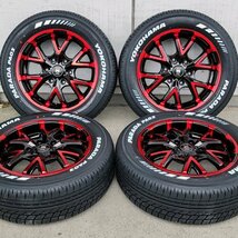 ハイエース 200系 ホイール タイヤ 17インチ 新品 4本セット 車検対応 ヨコハマタイヤ パラダ 215/60R17 ホワイトレター 純正車高可_画像2