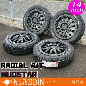 新品 エブリイ DA17V DA64V DA62V 14インチ タイヤホイール 4本セット マッドスター ラジアル AT 155/65R14 軽トラ 軽バン