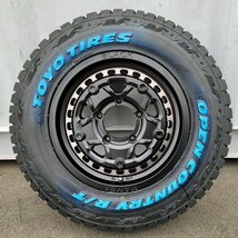 新品 16インチ タイヤホイールセット スズキ ジムニー JA11 JB23 JB64 専用設計 TOYO OPENCOUNTRY RT 185/85R16 ホワイトレター 純正車高_画像3