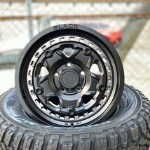 クロスロード 16インチ 新品 タイヤホイールセット ブラックマンバ 16×7.5J+35 マッドスター ラジアルM/T 225/70R16 ホワイトレター_画像1