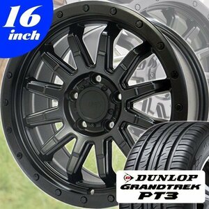 デリカD5 ダンロップ グラントレック PT3 215/70R16 16インチ タイヤホイール 4本セット DUNLOP GRANDTREK