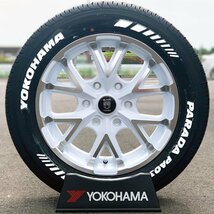 数量限定 新品 車検対応 ホワイトレター 200系 ハイエース レジアスエース 17インチ タイヤホイールセット YOKOHAMA PARADA PA03 215/60R17_画像3